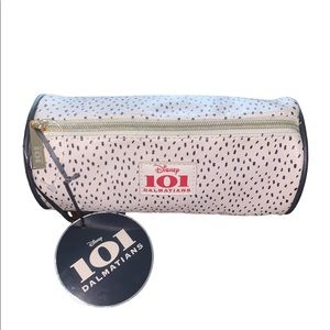 limited edition 101 Dalmatians small round  cylinder cosmetic bag.